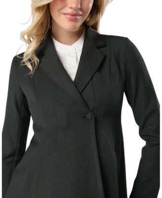 Women's Tailored Maternity Workwear Blazer in Italian Stretch Suiting Fabric 