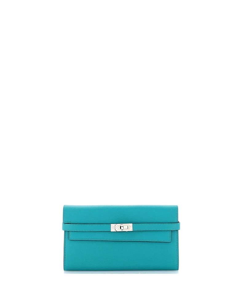Pre-Owned HERMES Long Kelly Wallet Chevre Mysore