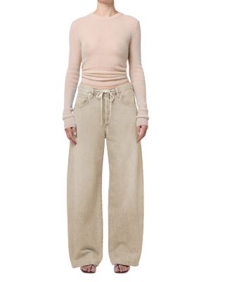 Brynn Drawstring High Rise Jeans in Burnished Quartz