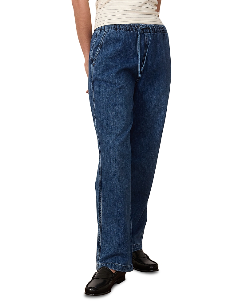 Marine Layer Denim Drawstring Pants In Medium Wash