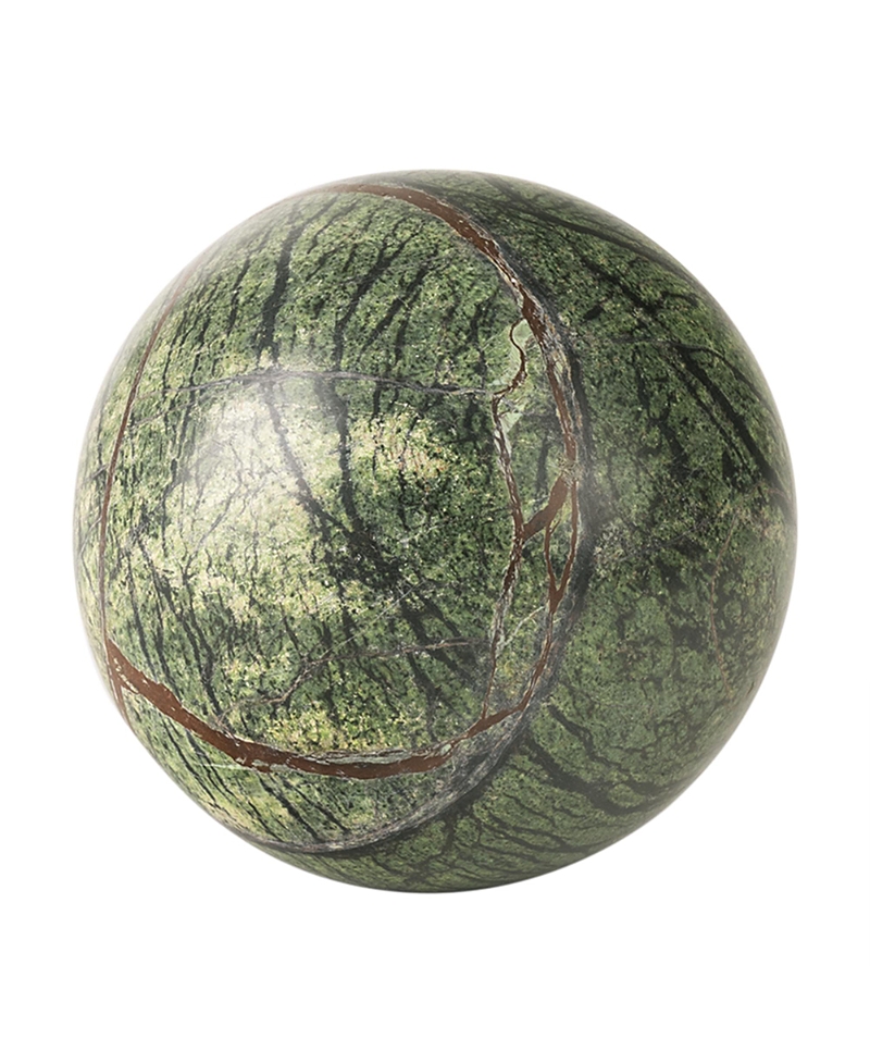Gauri Kohli Forest Green Marble Sphere Object In Green