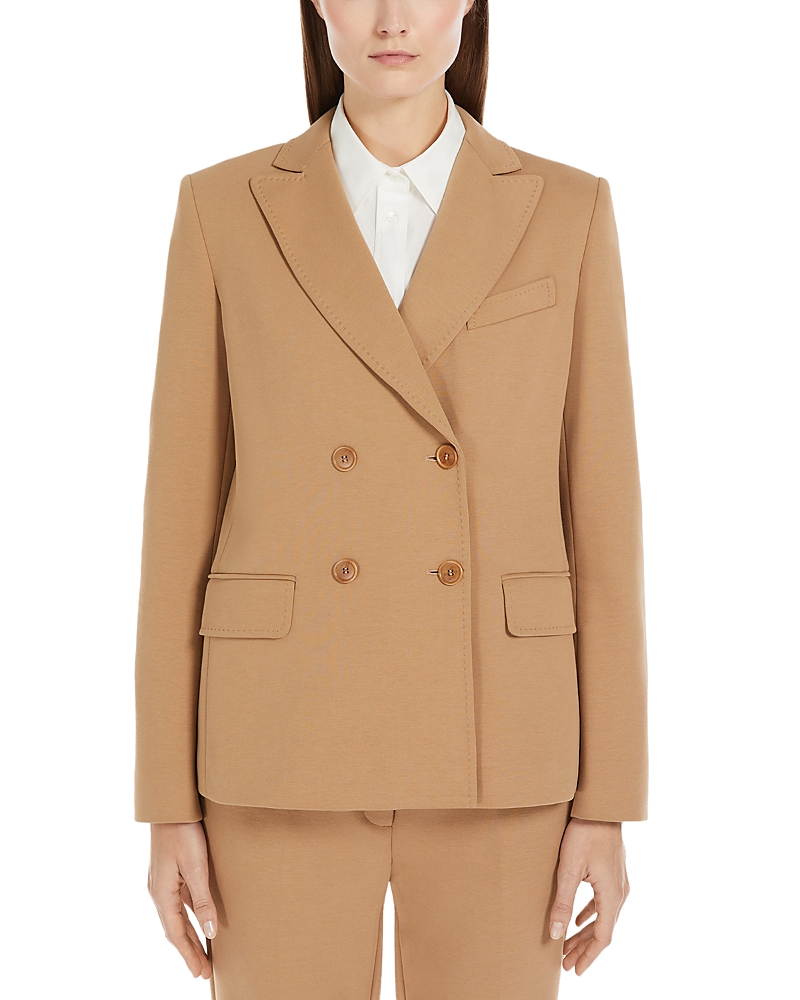 Weekend Max Mara Guelfi Double Breasted Blazer In Camel