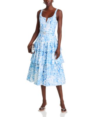Celeste Floral Poplin Midi Dress