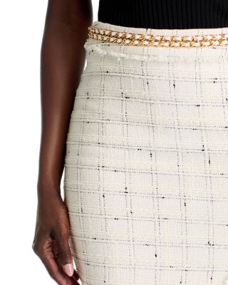 Arcadia Windowpane Tweed Skirt