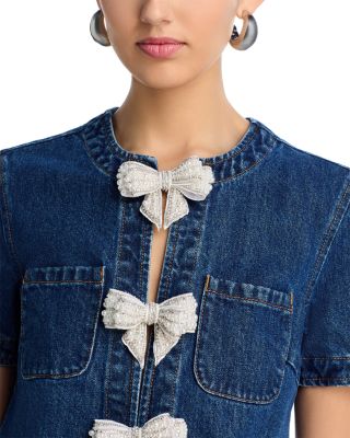 Embellished Denim Mini Dress