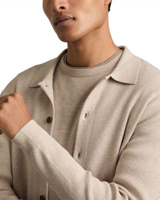 Saint Long Sleeve Fine Rib Button Up Cardigan