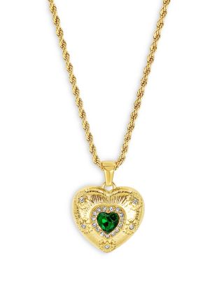 JACKIE MACK DESIGNS - Gem Heart Necklace, 16"-18"