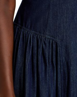 Denim Bustier Midi Dress - Exclusive 