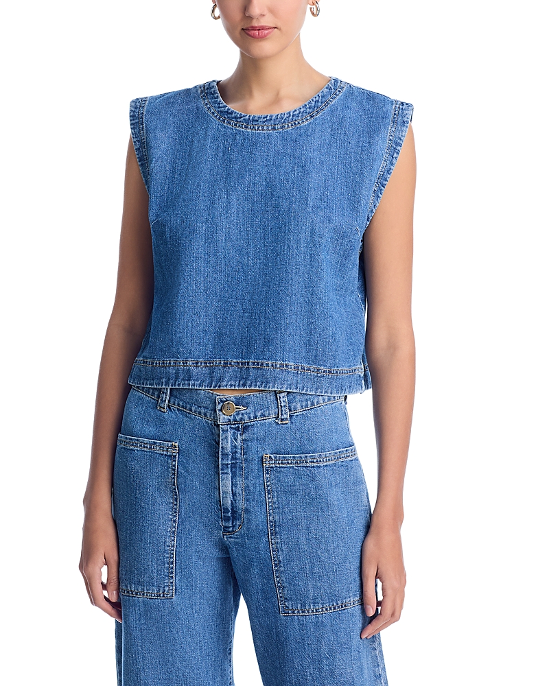 Shop Velvet By Graham & Spencer Loren Tank Top In Indigo