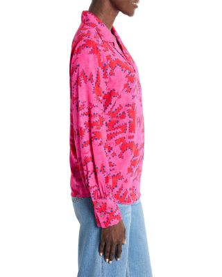 Clashy Petals Poet Blouse