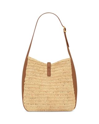 Le 5 &Agrave; 7 Supple Small Shoulder Bag in Raffia