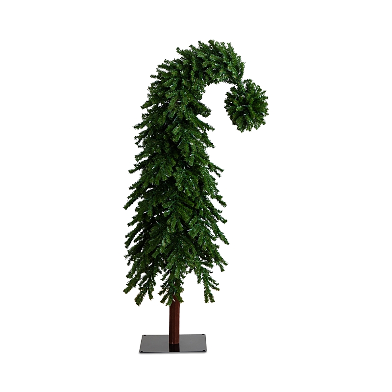 NEARLY NATURAL 7' HOLIDAY GREEN SANTA'S HAT CHRISTMAS TREE WITH 500 LED LIGHTS AND 1275 BENDABLE BRANCHES