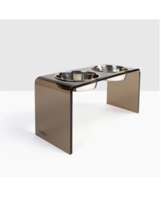 Tall Bronze Pet Feeder, 2 Quart Bowls