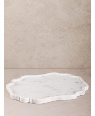  Cascade White Marble Tray
