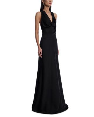 Cowl Neck Halter Gown