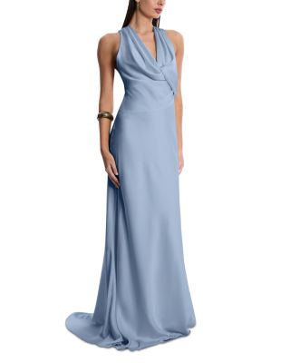 Cowl Neck Halter Gown