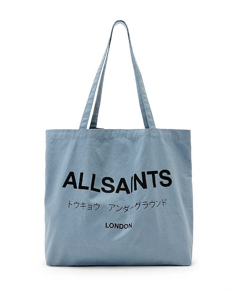 Shop Allsaints Underground Logo Tote In Stonewash
