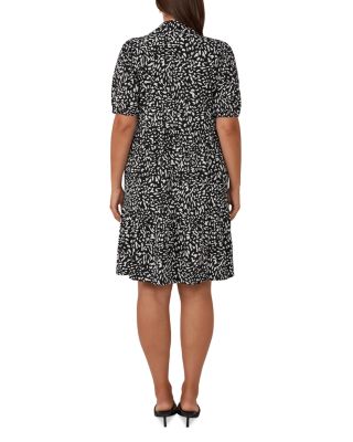 Abstract Spot Mini Shirt Dress
