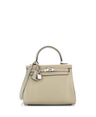 Pre-Owned HERMÈS - Kelly 25 Handbag Green Swift with Palladium Hardware