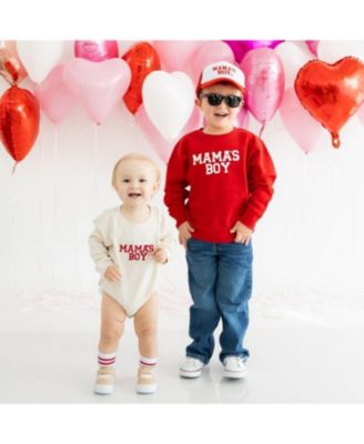 Mama's Patch Valentine's Day Long Sleeve Romper - Baby