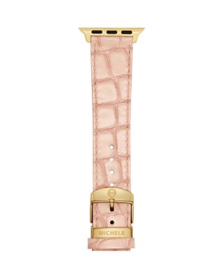 MICHELE - Ballet Pink Leather Bracelet Band for Apple Watch&reg;, 38-49mm
