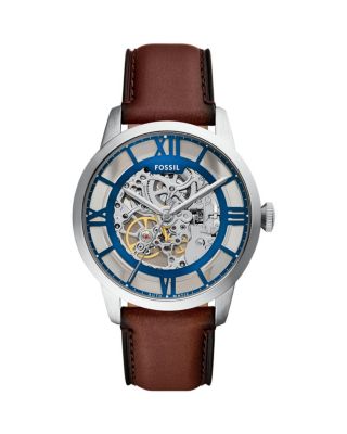 Fossil - Townsman Automatic Brown Leather Watch, 44mm
