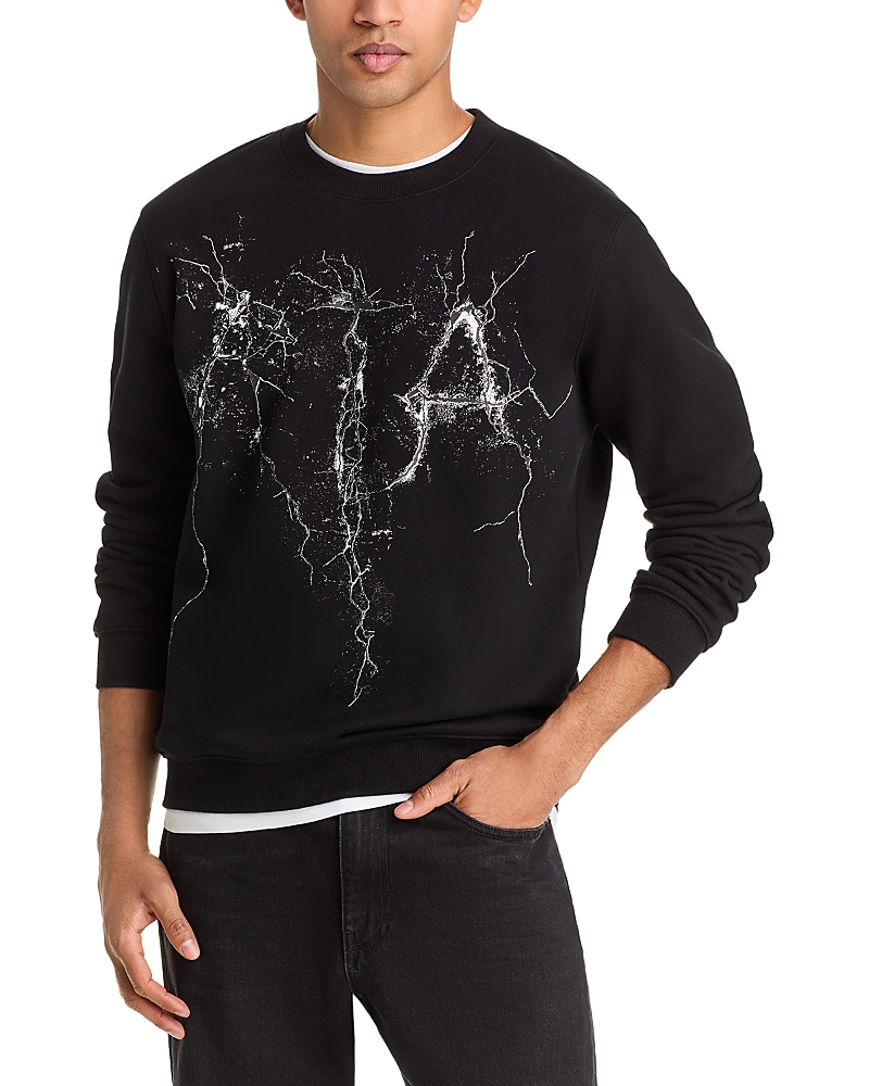 Rta Charles Black Cracked Logo Sweatshirt