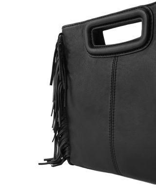 M Fringe Leather Crossbody Bag