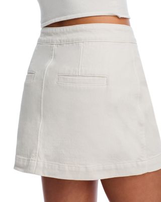 Button Front Mini Skirt