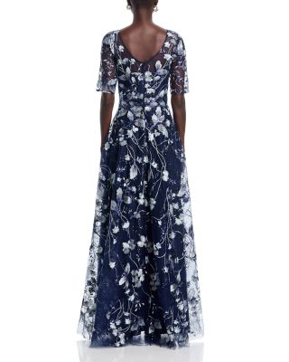 Floral Embroidered Gown