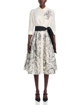 Floral Embroidered Shirt Dress