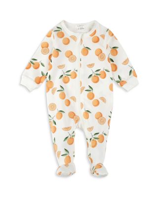 FIRSTS by petit lem - Unisex Oranges Print Sleeper Footie - Baby