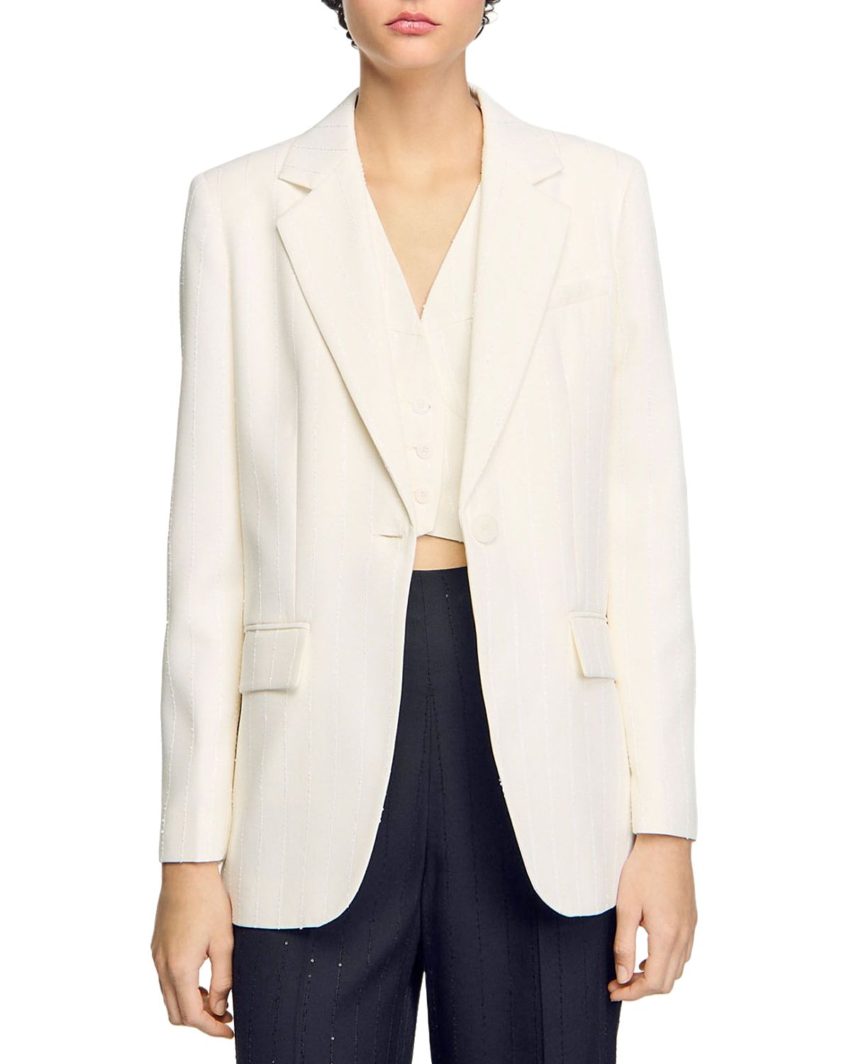 Sandro Sequin Suit Jacket