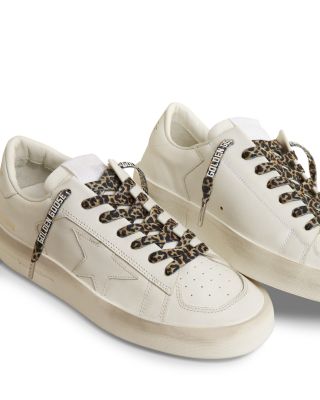 Unisex Leopard Print & Gold Tone Sneaker Lace Kit