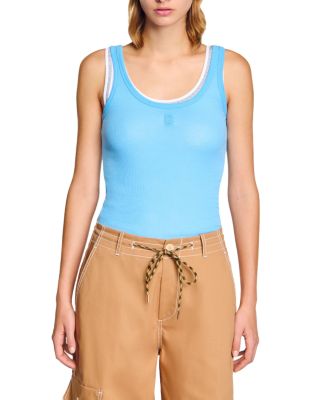Sandro - Ribbed Vest Top