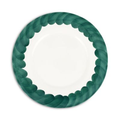 Lisbon Green Brushstroke Round Platter