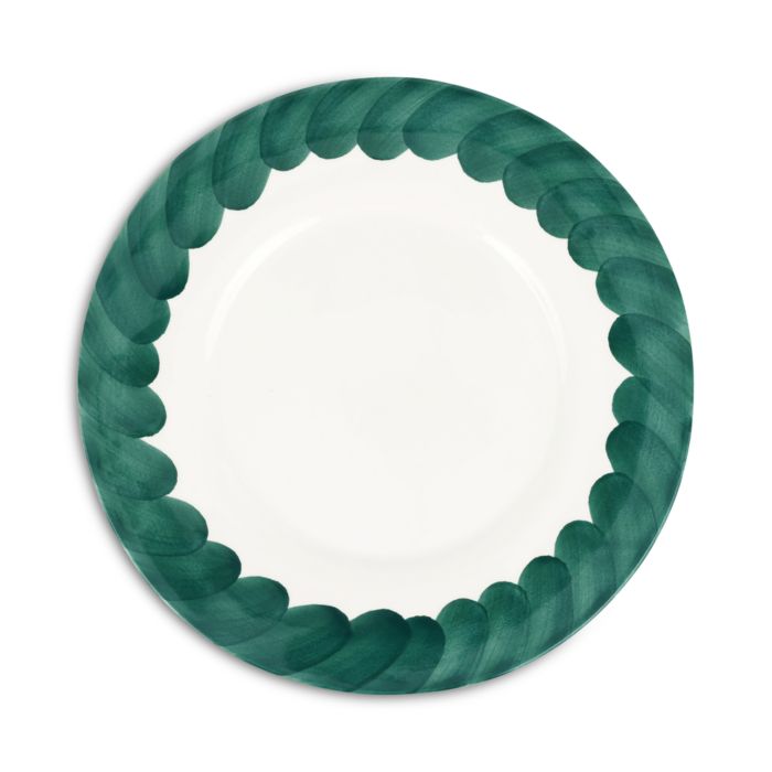 Lisbon Green Brushstroke Round Platter