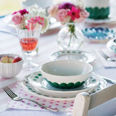 Lisbon Green Brushstroke Cereal Bowl