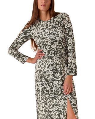 Cut Stems Ruched Side Dress