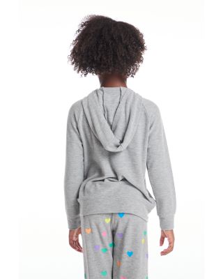 Girls' Rainbow Hearts Zip Up Hoodie - Little Kid 