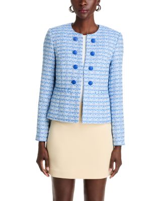 Tweed Open Front Blazer