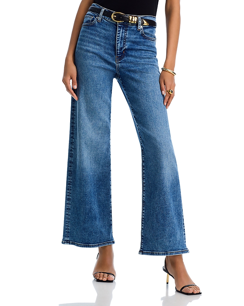 Frame Le Slim Palazzo Raw Jeans In After Crossings In Blue
