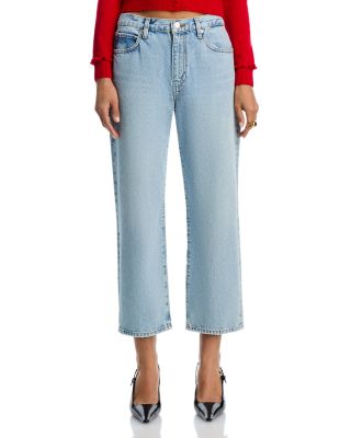 The Hang High Rise Ankle Straight Jeans in Johanna