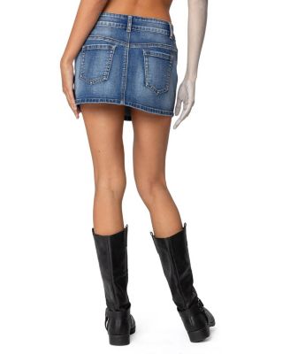 Jive Washed Denim Mini Skirt