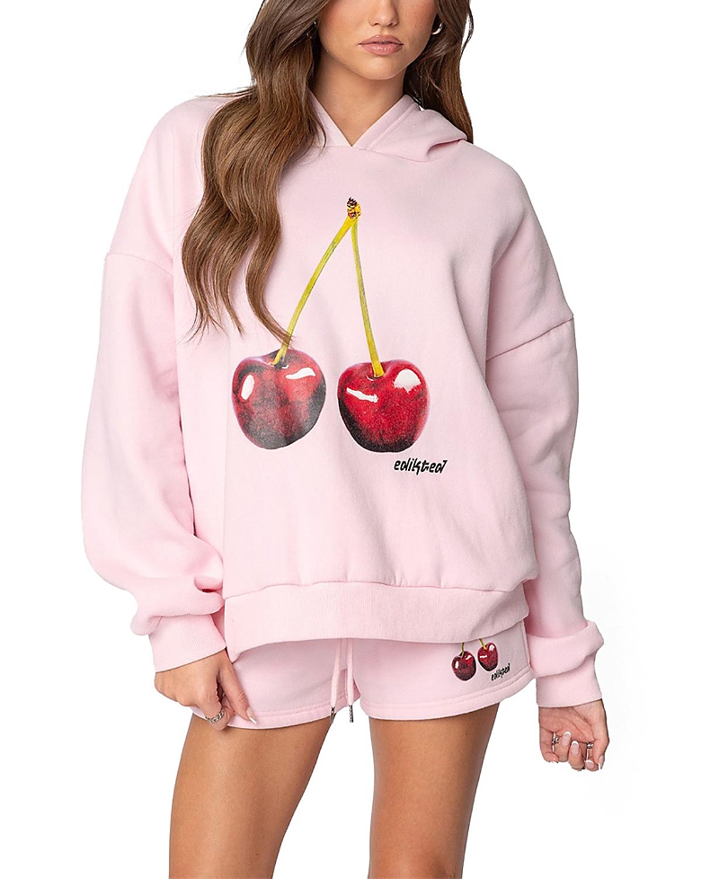 Shop Edikted Mon Cheri Hoodie In Light Pink