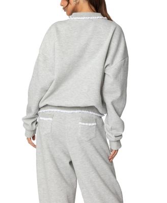 Ashtin Ruffle Trim Sweatshirt