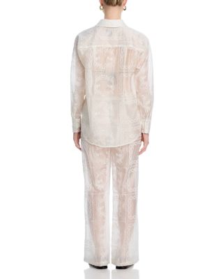 Embroidered Swim Cover-Up Pants - Exclusive