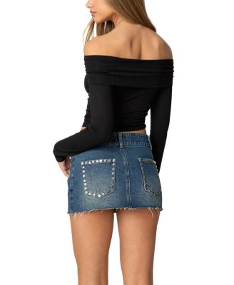 Lace Up Fold Over Top