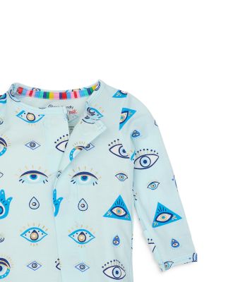 Unisex Eye Wish You Printed Footie One Piece - Baby