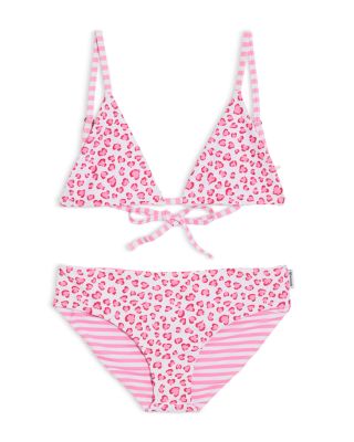 Limeapple - Girls' Reversible Triangle Two Piece Swimsuit - Little Kid, Big Kid